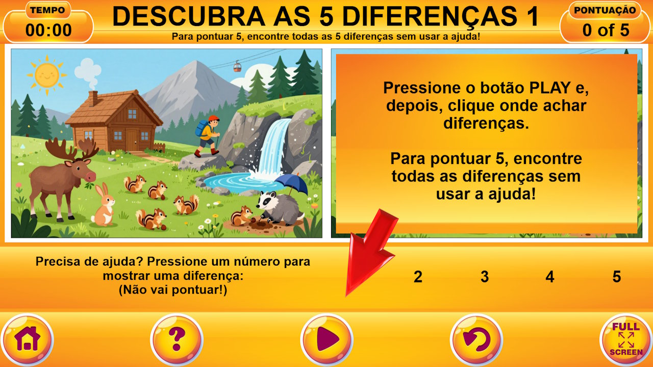 Descubra 5 Diferenças 1 – Jogo de Browser Grátis